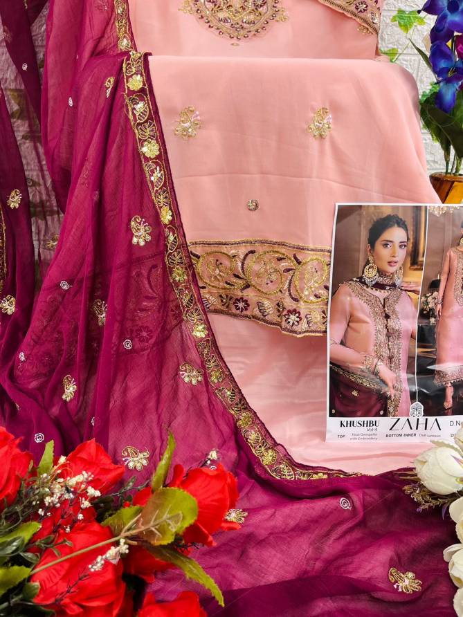 Zaha 10136 Fancy Designer Pakistani Suits Catalog